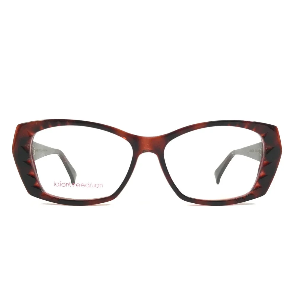 Jean Lafont Eyeglasses Frames IRINA 785 Brown Red Tortoise Cat Eye 53-14-142